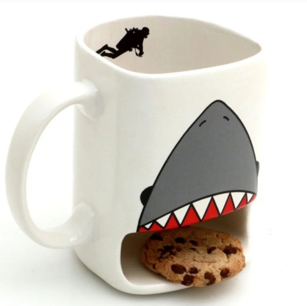 Lenny Mud: Shark Week Cookie Dunk White Mug
